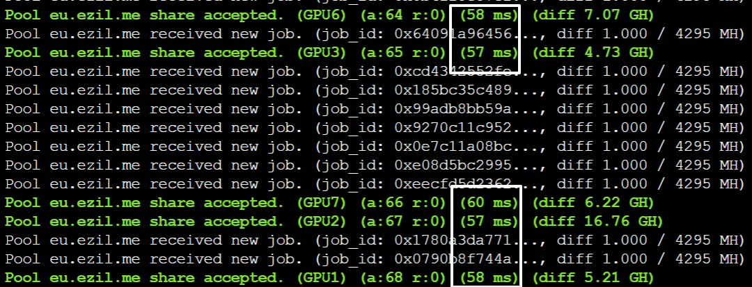 проверить пинг пула