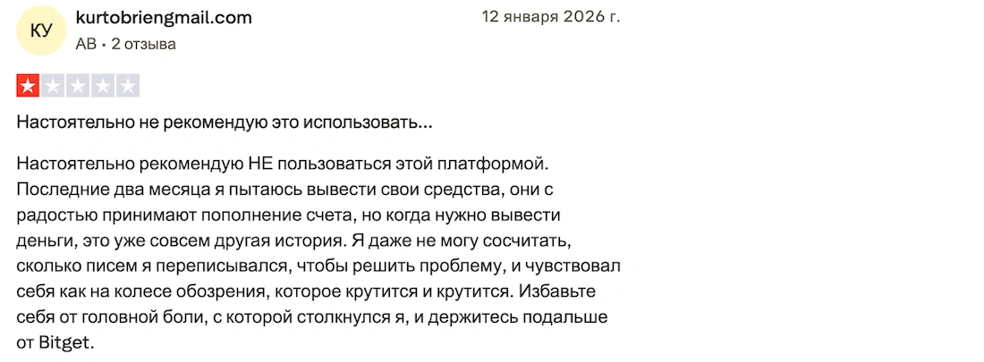 bitget биржа отзывы