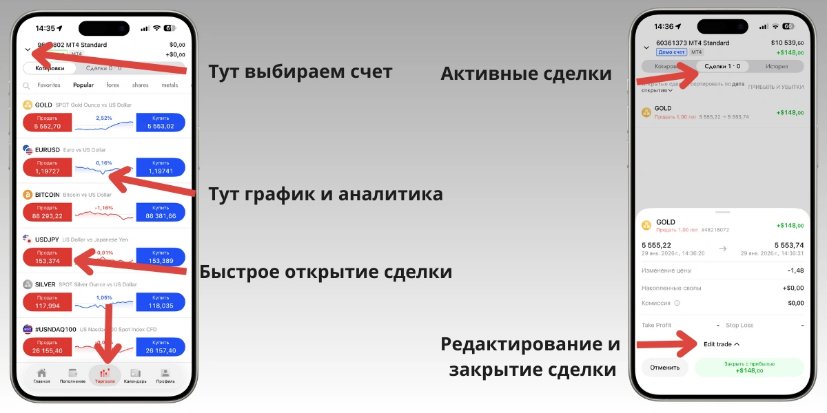 мобильный трейдинг FxPro