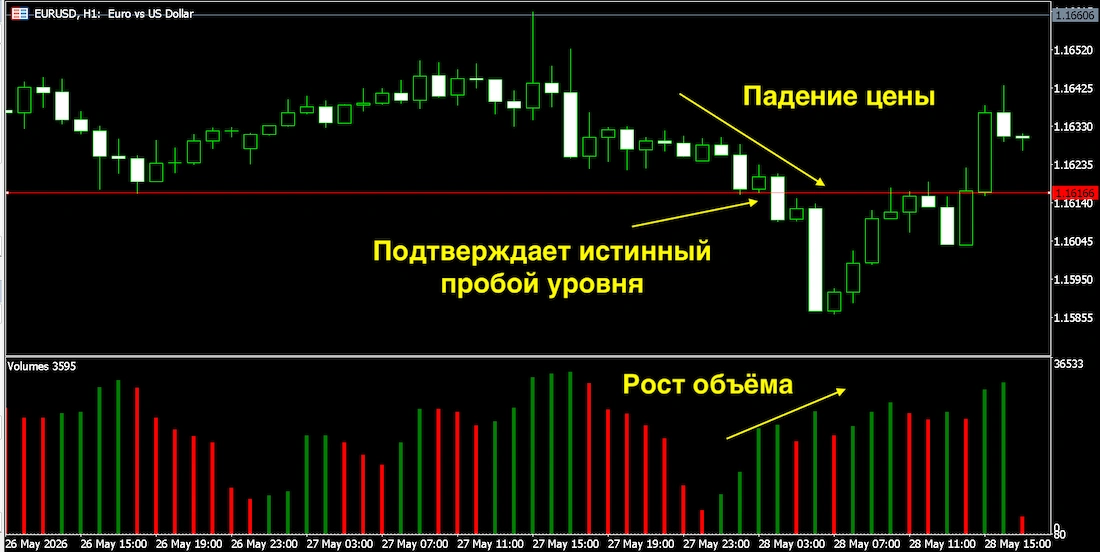 что показывают объемы в MT4