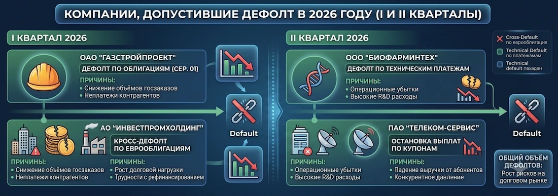 дефолты по облигациям в 2026 году