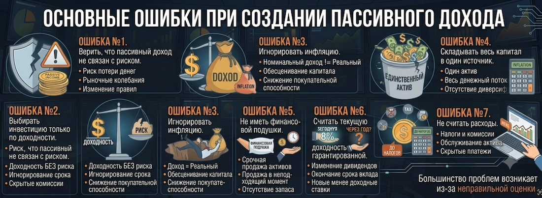 ошибки при создании пассивного дохода
